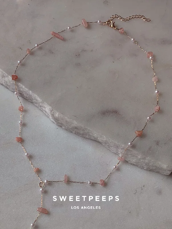 tiny diamond cross necklace Aubriella Lariat Necklace