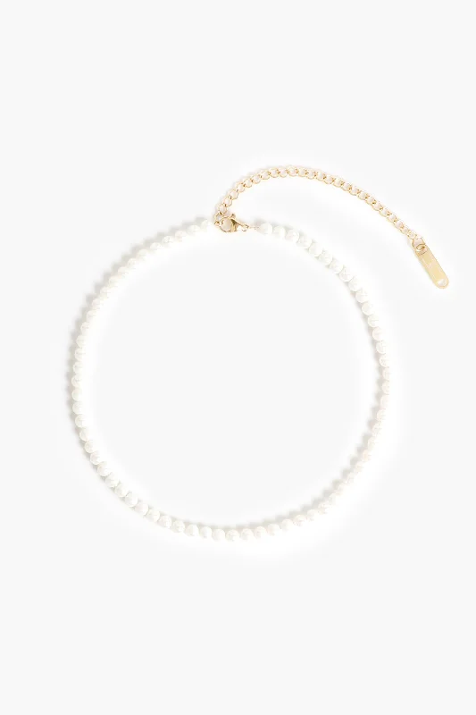 rose gold infinity bracelet AUGUSTA CHOKER 4mm - pearl
