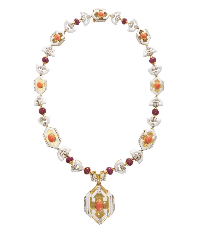 raw crystal cuff bracelet Aztec Necklace