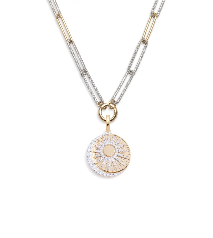 handmade resin flower earrings Balance : Diamond Link Open Necklace