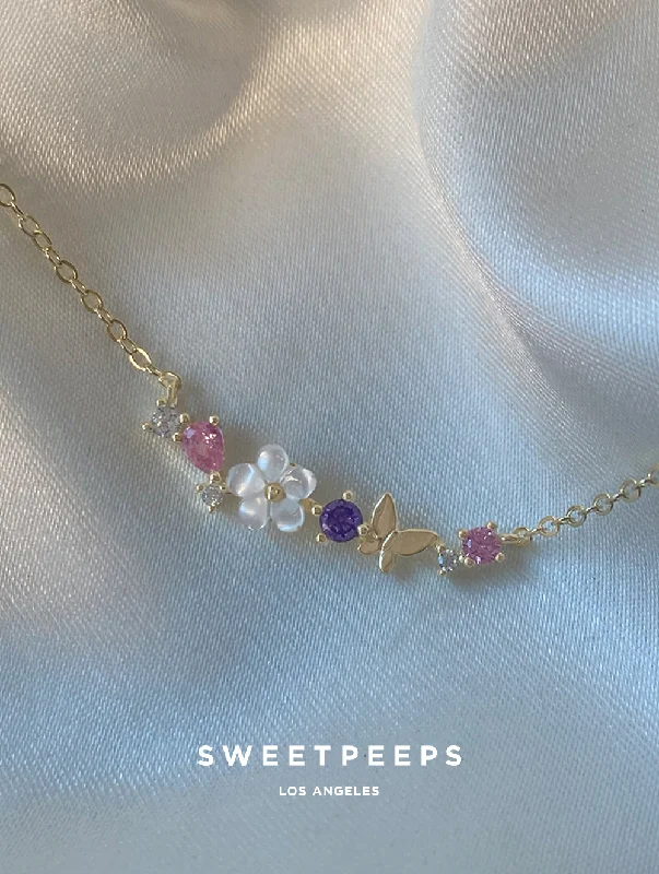 hammered silver pendant necklace Ballet Aesthetic Necklace