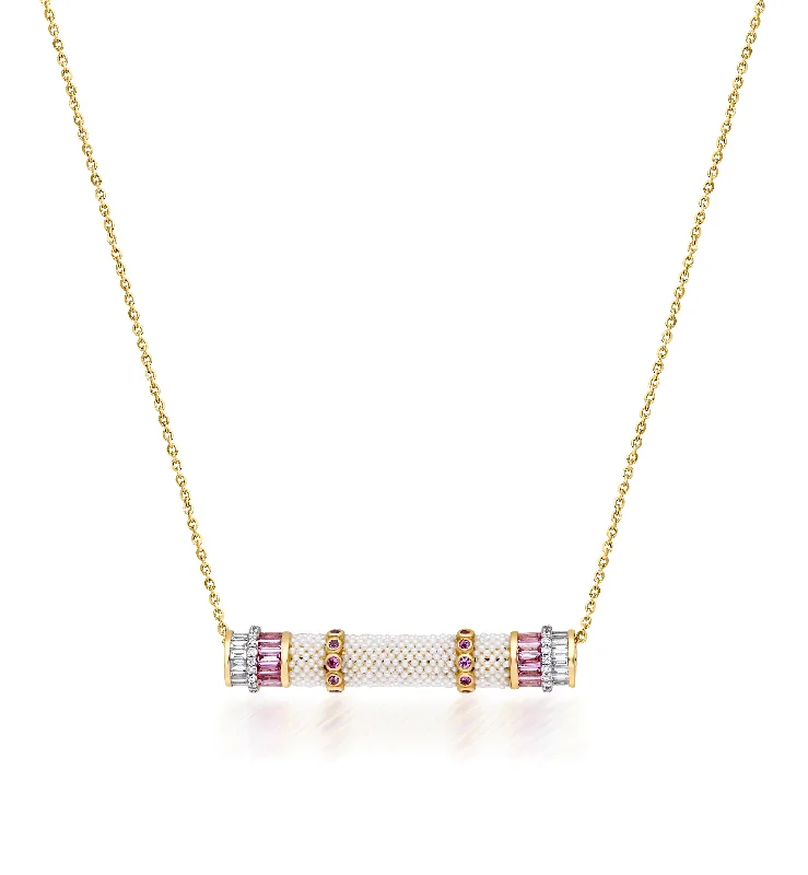 boho gemstone anklet Bombay Pearl Necklace