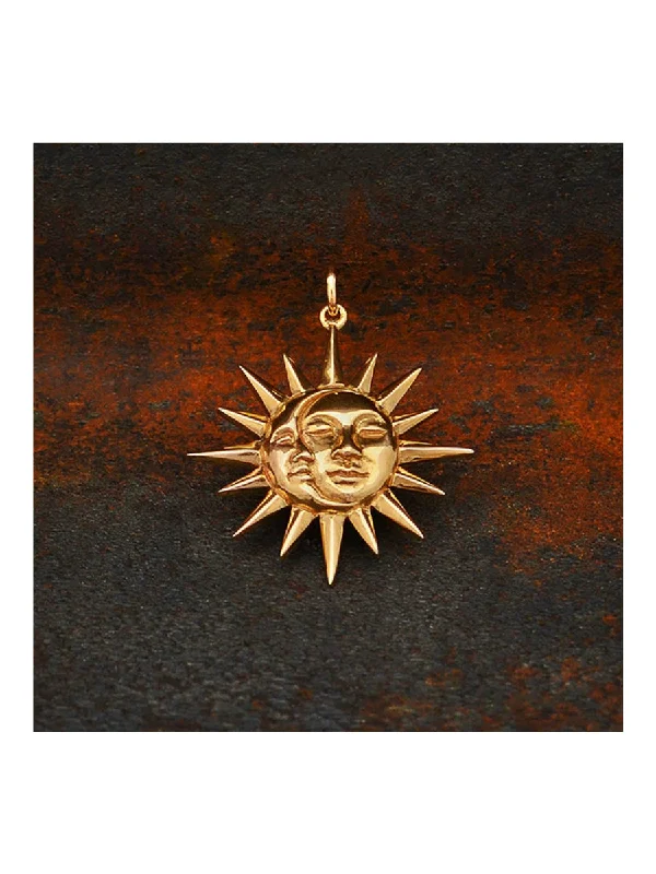 unique diamond eternity band Radiant Sun & Moon Necklace