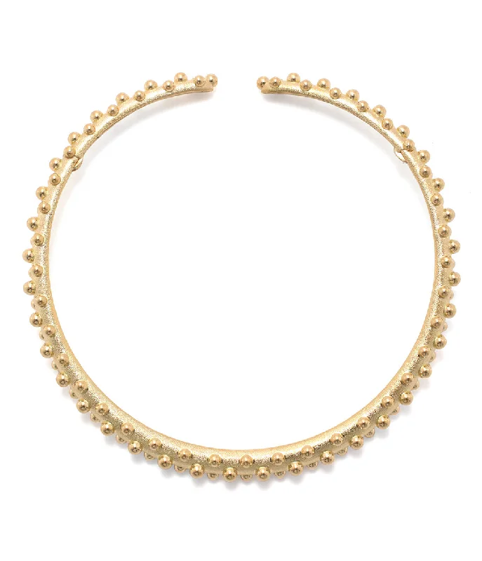 vintage-style floral brooch Bumpy Neck Collar