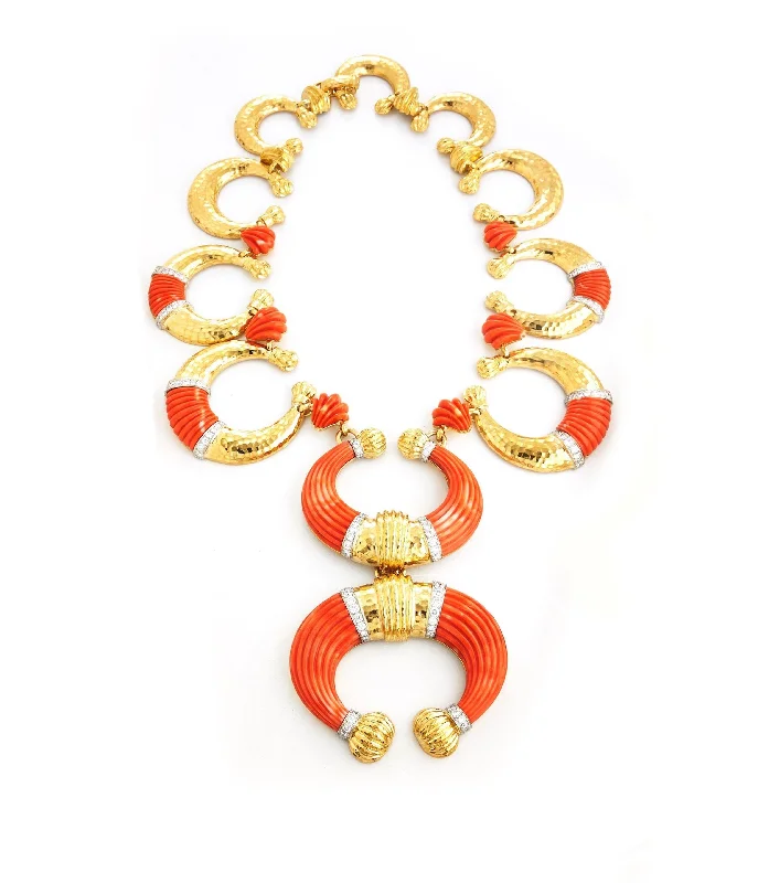 real peridot charm bracelet Celtic Crescent Necklace, Coral