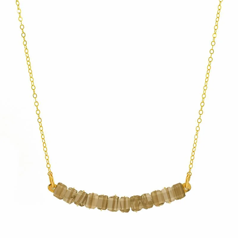 gold daisy stud earrings Cleo Swing Necklace