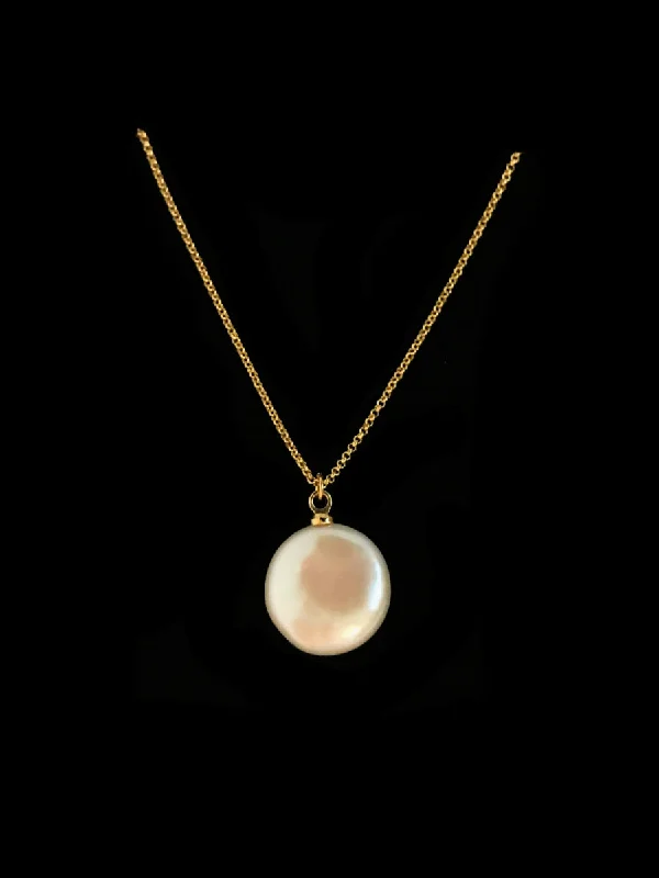 celestial orbit ring set Coin Pearl Pendant Necklace