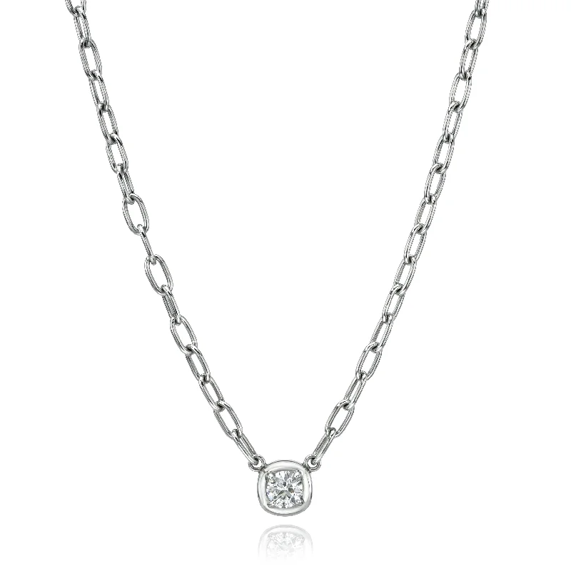 thin silver chain necklace CORI NECKLACE