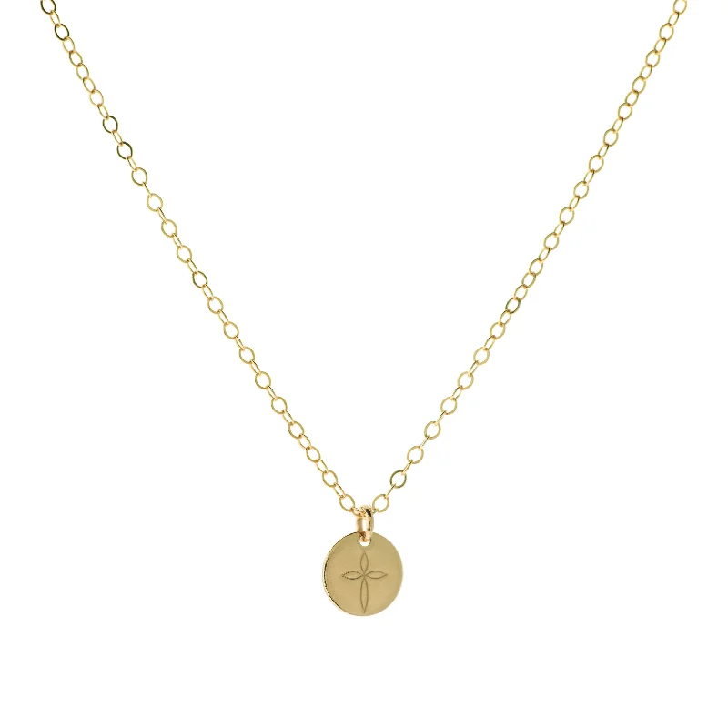 hexagon-shaped engagement ring unique Cross Charm Necklace