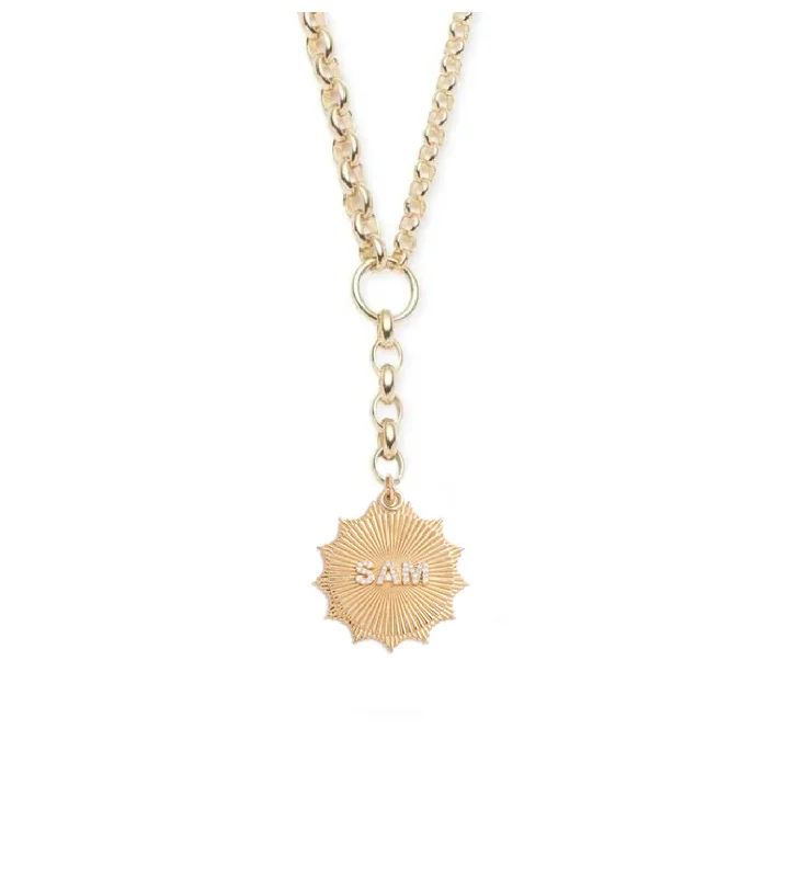 celestial lunar eclipse pendant Custom Centered Radiating Love Token : Heavy Mixed Belcher Extension Chain Necklace celestial lunar eclipse pendant Custom Centered Radiating Love Token : Heavy Mixed Belcher Extension Chain Necklace