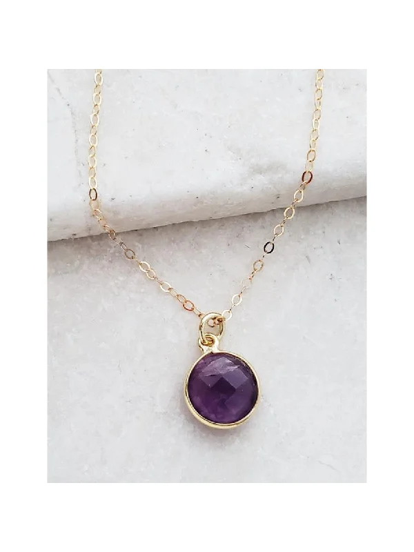 emerald-cut engagement ring halo Cut Gemstone Disc Necklace