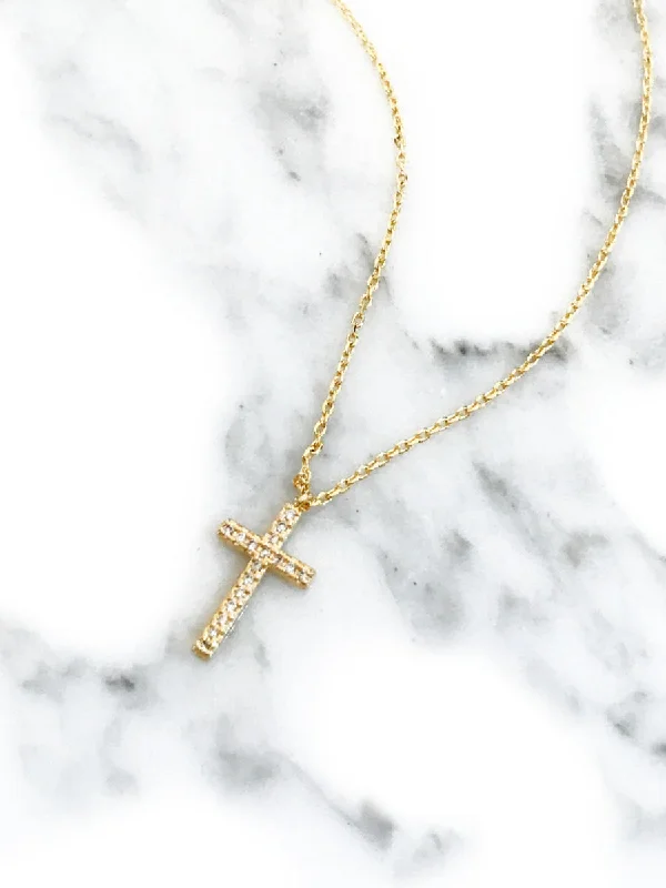 ruby and diamond engagement ring CZ Cross Necklace