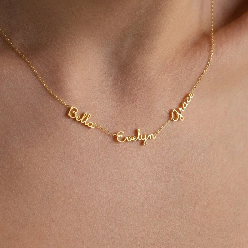 minimalist infinity ring Dainty Tiny Multiple Name Necklace