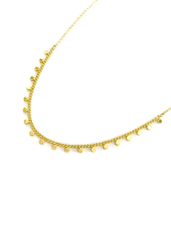 small diamond cross pendant Dot Collar Necklace
