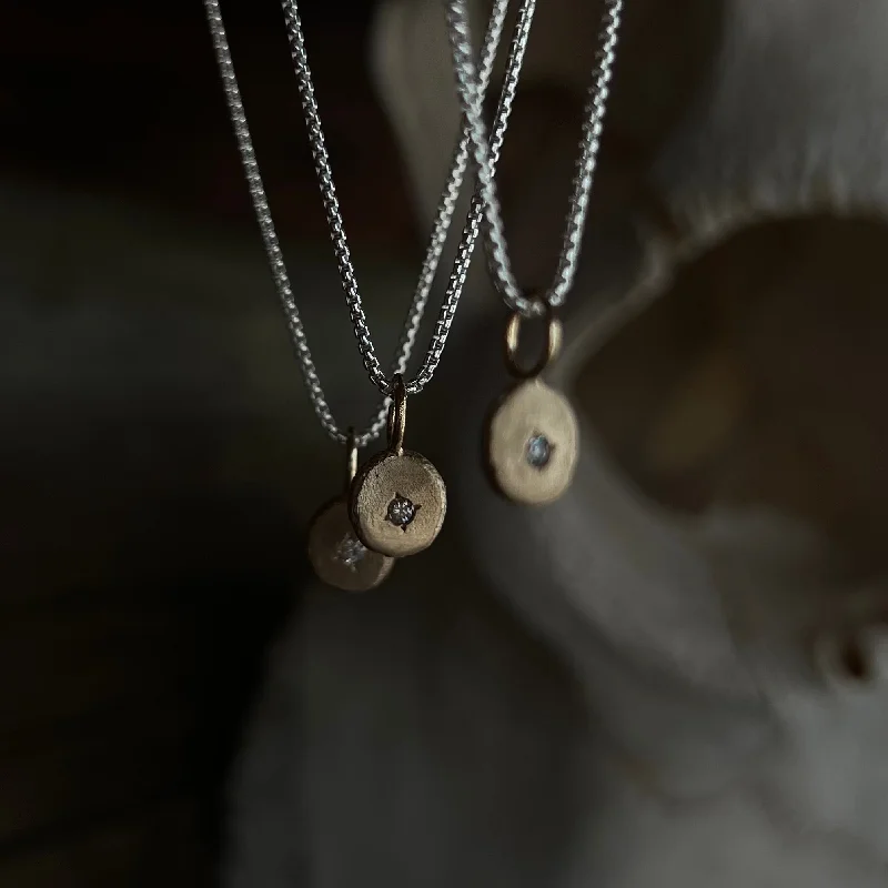 vintage diamond pendant necklace Diamond and Gold Pebble Necklace