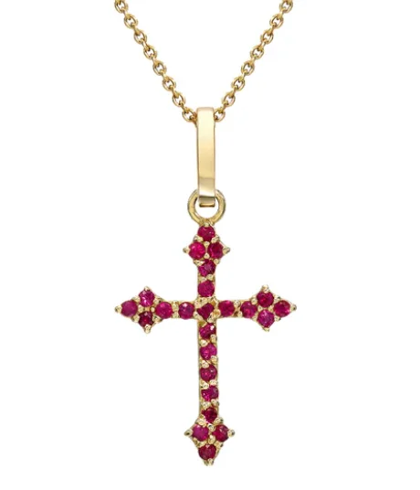 luxury emerald ring platinum Ruby Baby Cross Pendant