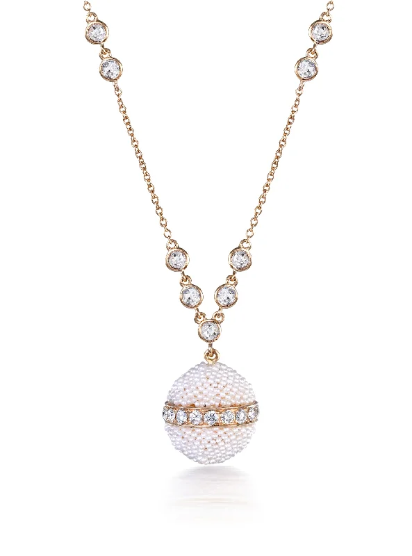 engraved pendant necklace Diamond Bombay Necklace