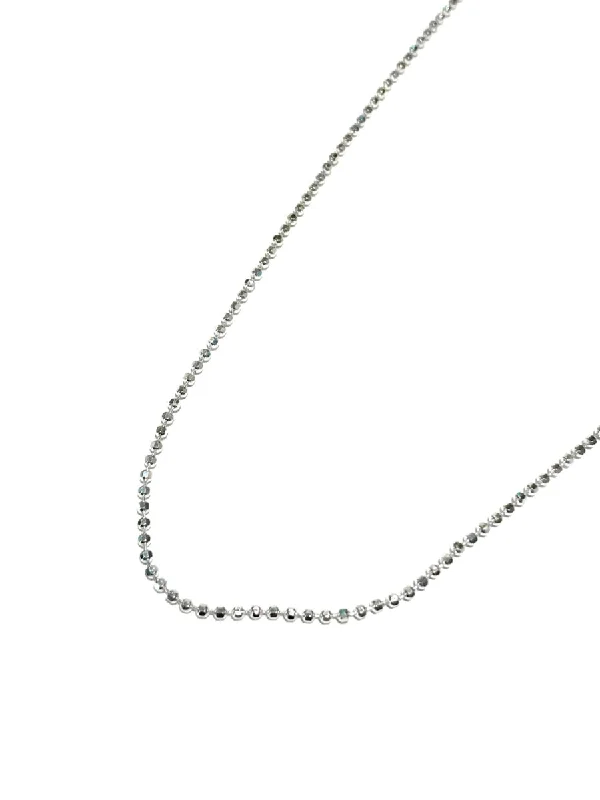 personalized couples ring engraved Diamond Cut Bead Chain