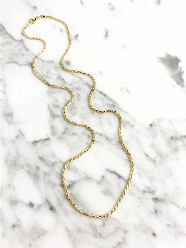 men’s hammered titanium ring Vermeil Diamond Cut Rope Chain
