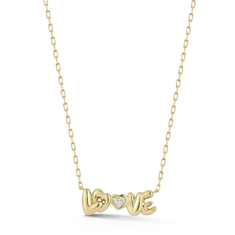 chunky statement cuff bracelet Diamond "LOVE" Necklace