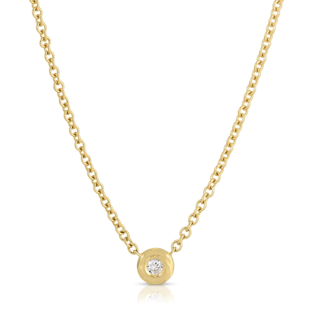 gold-plated chain necklace with charms Diamond Nesting Gem Necklace