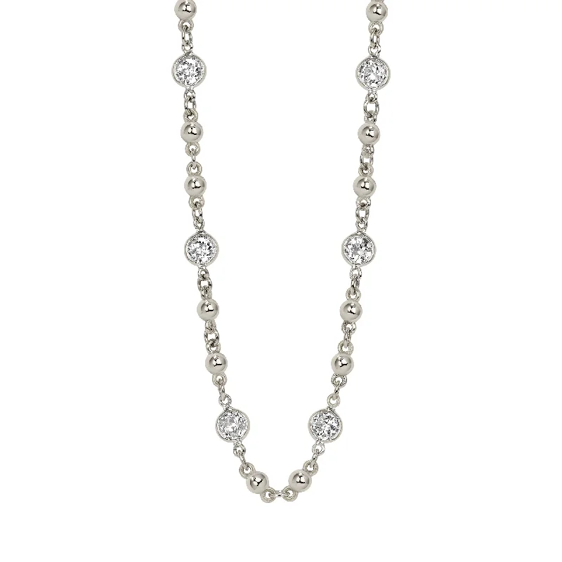 infinity necklace with birthstones DIAMOND ROSARY CHAIN