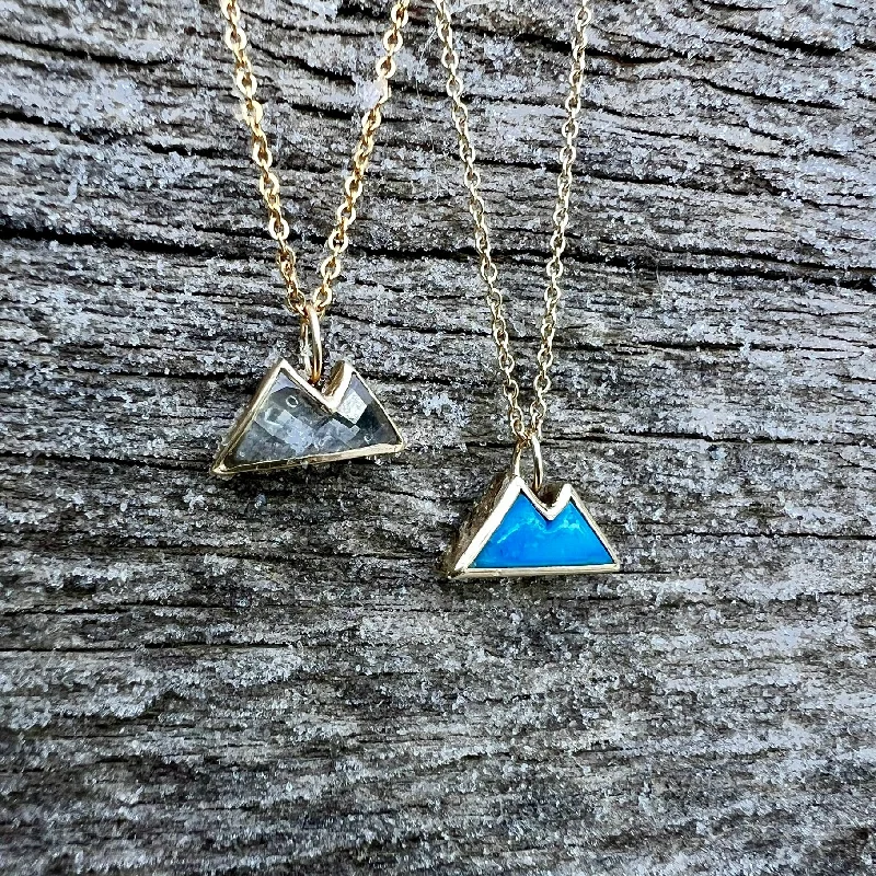 sparkling diamond drop earrings Skadi Mountain Pendant