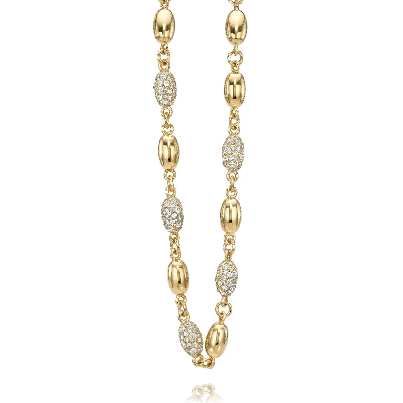 sterling silver infinity bracelet DOROTHY LUXE NECKLACE, COBBLESTONE
