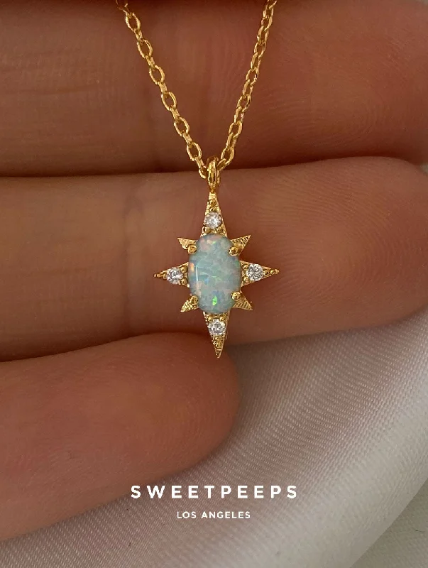 hammered copper wedding band Dreamy Opal Necklace