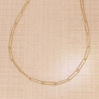 small diamond nose stud Ella Stein Paperclip Chain Necklace 14kt Gold Plated Sterling Silver