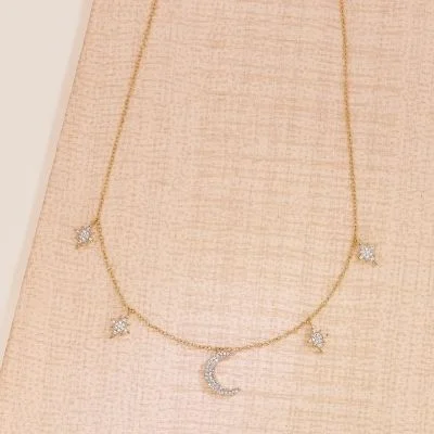 adjustable minimalist wave bracelet Ella Stein Starry Eyed Necklace