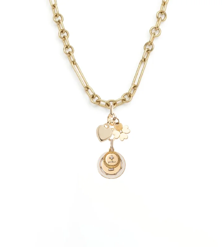 sapphire halo engagement ring Ever Growing Love - Vivacity : Small Mixed Clip Chain Necklace Story