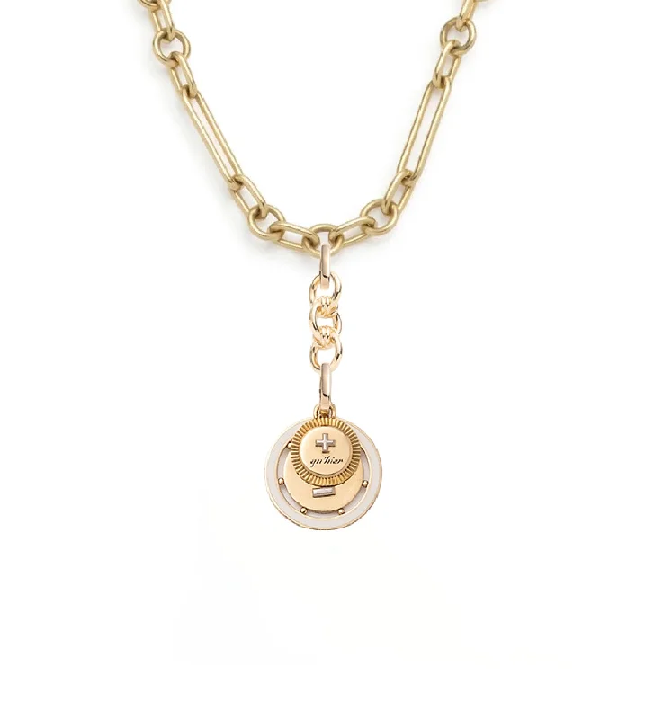 engraved pendant necklace Ever Growing - Vivacity : Small Mixed Clip Chain Couplet Necklace
