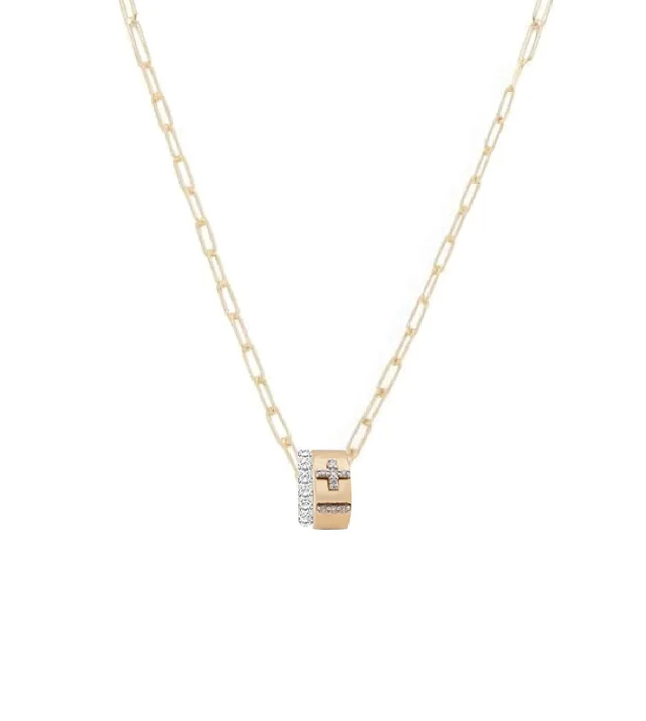 engraved pendant necklace Ever Growing - Vivacity : Super Fine Clip Chain Heart Beat Necklace Story