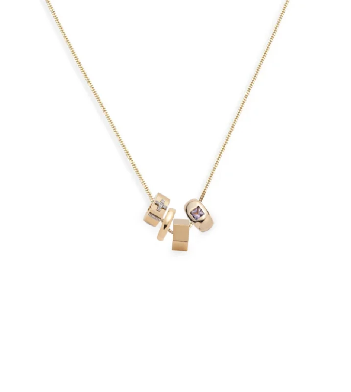 celestial galaxy planet necklace Ever Growing - Vivacity & Gemstone Heart : Fine Belcher Story