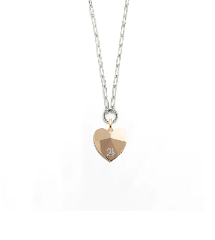 handcrafted silver cross pendant Evergrowing - Love : Custom Facets of Love Classic Fob Open Clip Chain Necklace