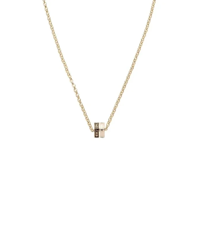 bold statement ring chunky Double Tenets : Heart Beat Fine Belcher Chain Necklace