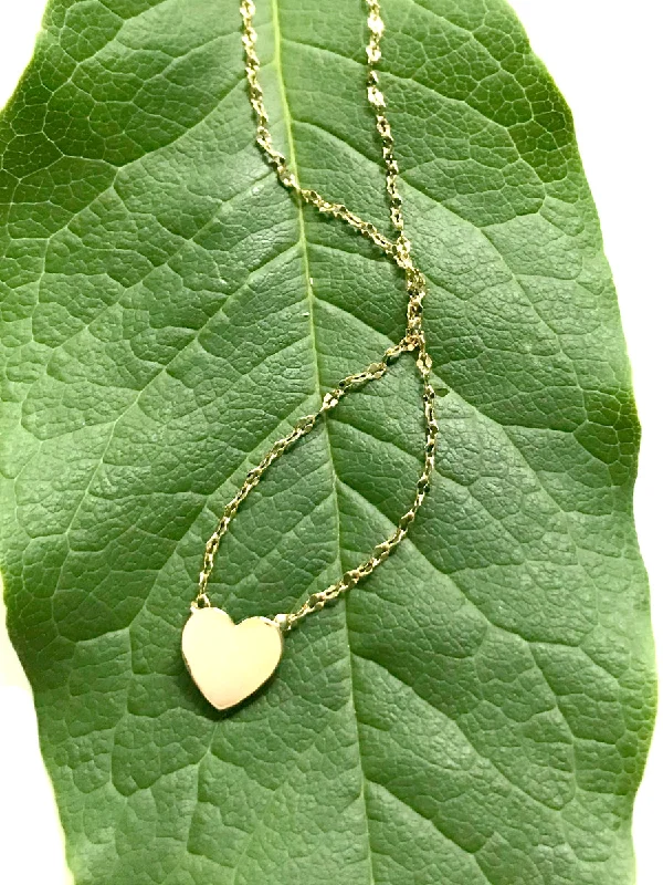 dainty sapphire gemstone bracelet Flat Heart Necklace