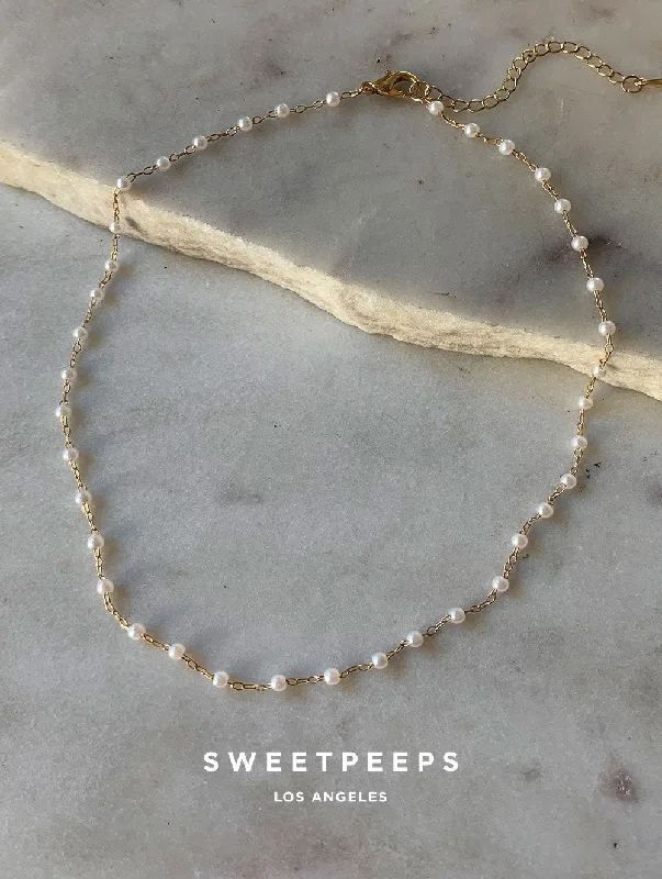 delicate marquise diamond band Glow Up Beaded Choker