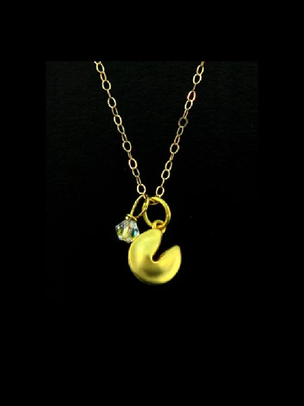 heart-shaped promise ring sterling silver Gold Fortune Cookie Necklace