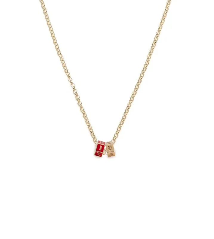 vintage turquoise pendant necklace Gold & Red I Love U : Fine Belcher Necklace