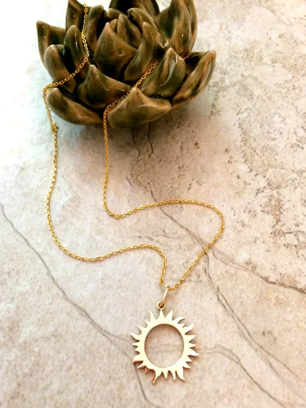 minimalist gold bracelet thin Golden Sun Necklace
