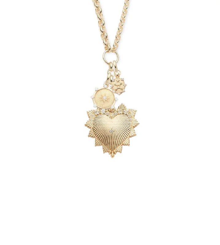 boho beaded statement necklace Graduated Diamond Heart Love Token - True Love & Vivacity : Heavy Mixed Belcher Extension Necklace boho beaded statement necklace Graduated Diamond Heart Love Token - True Love & Vivacity : Heavy Mixed Belcher Extension Necklace