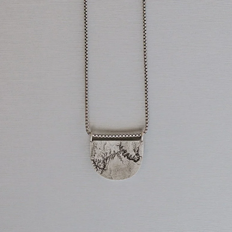 custom gold name necklace Grand Canyon Topography Necklace