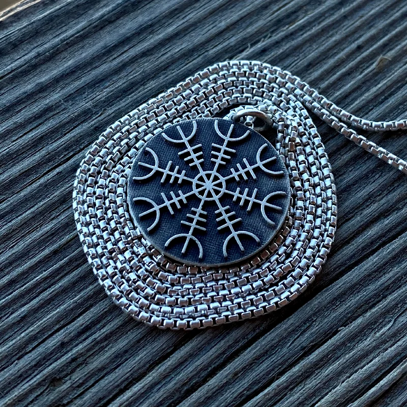 men’s woven leather bracelet Helm of Awe