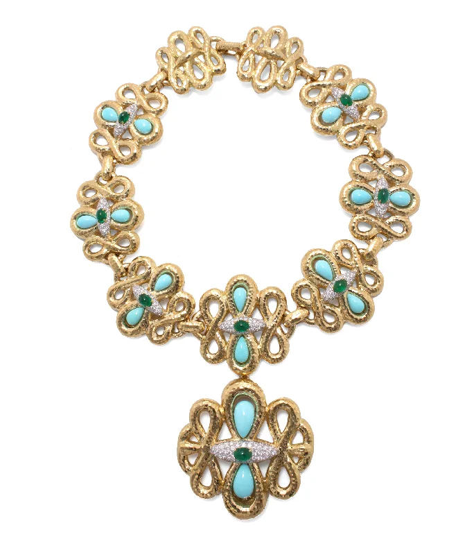birthstone stacking rings set Infinity Collar with Pendant