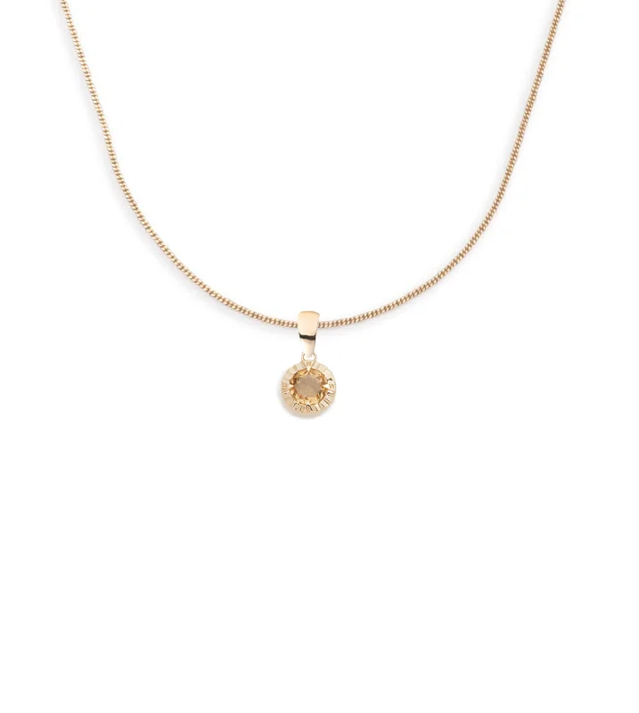dainty gold anchor bracelet Internal Compass : Champagne Citrine Fine Diamond Cut Curb Necklace