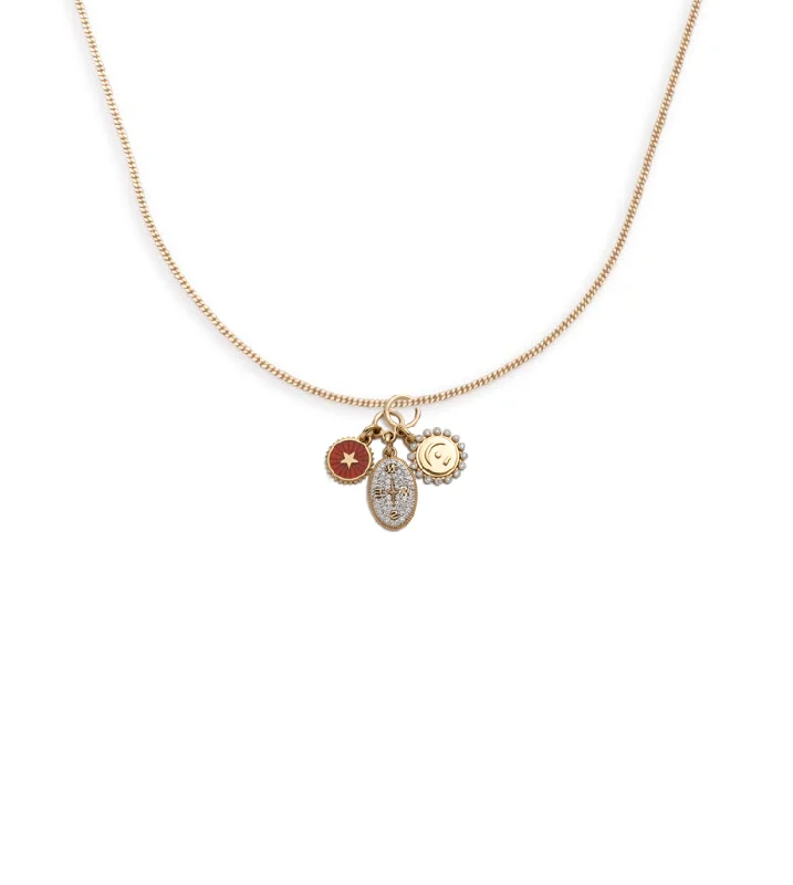 hammered copper wedding band Internal Compass : Mini Cluster Fine Diamond Cut Curb Necklace