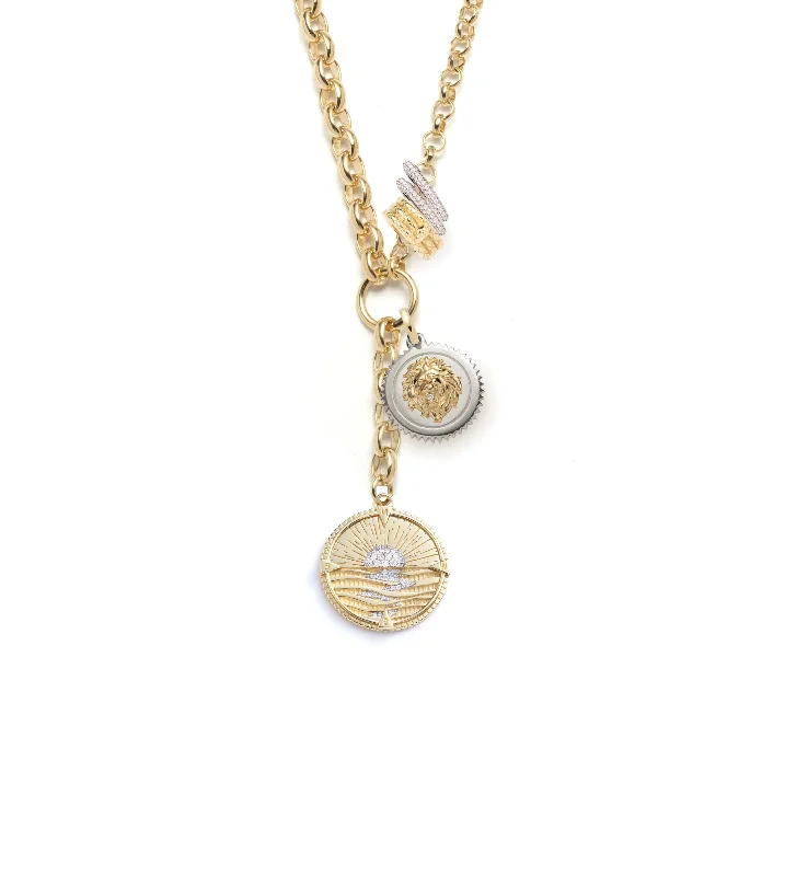 minimal gold ring stack Internal Compass & Strength : Heavy Mixed Belcher Necklace with Heart Slides minimal gold ring stack Internal Compass & Strength : Heavy Mixed Belcher Necklace with Heart Slides