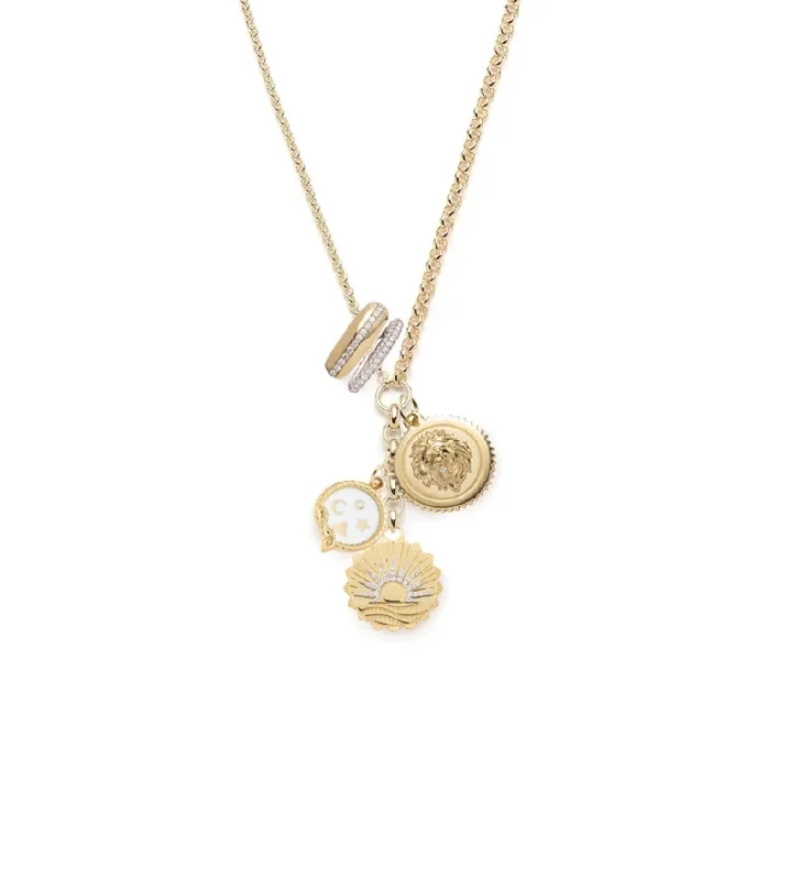 custom star sign necklace Internal Compass, Strength & Wholeness : Medium Mixed Belcher Extension Necklace